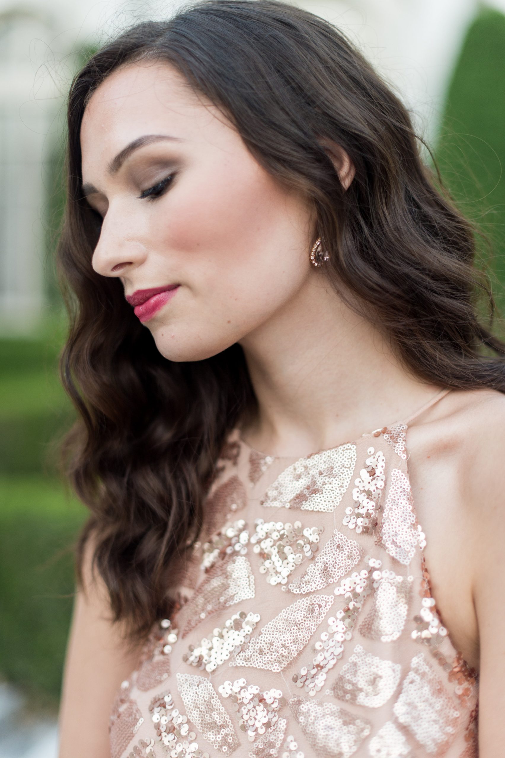 Soft glam bridesmaid at Cliff House