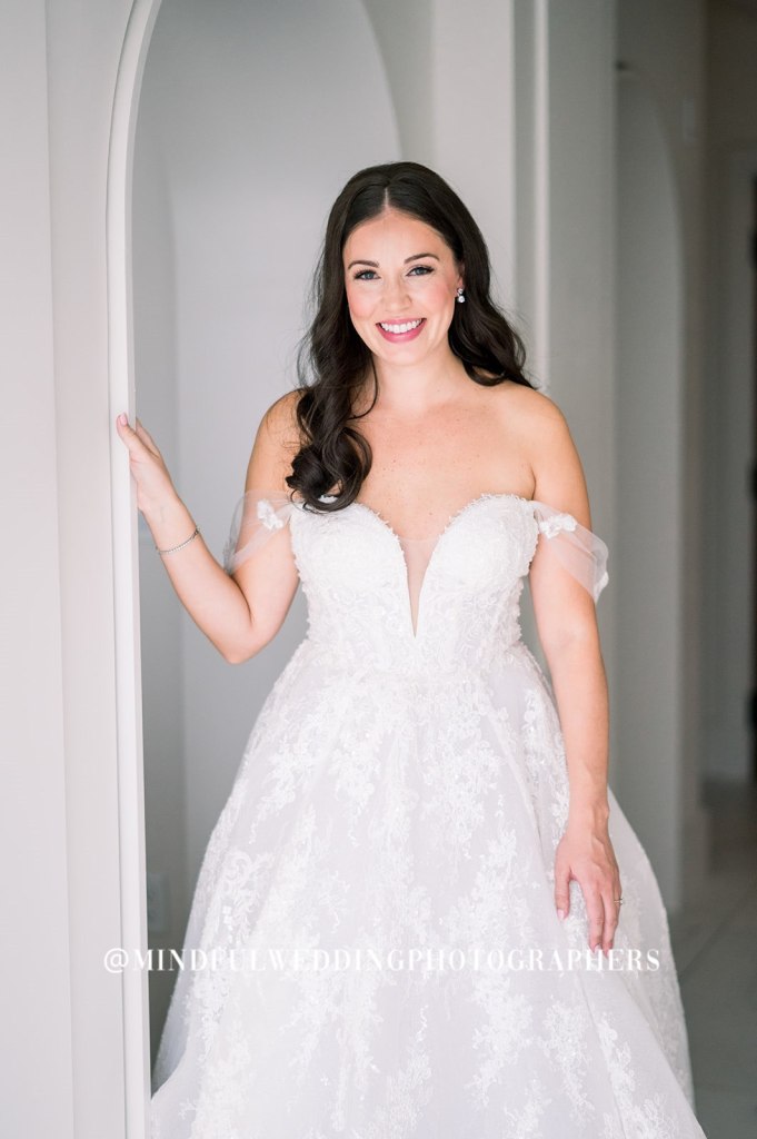 Bride in soft glam makeup in Cambridge Massachusetts